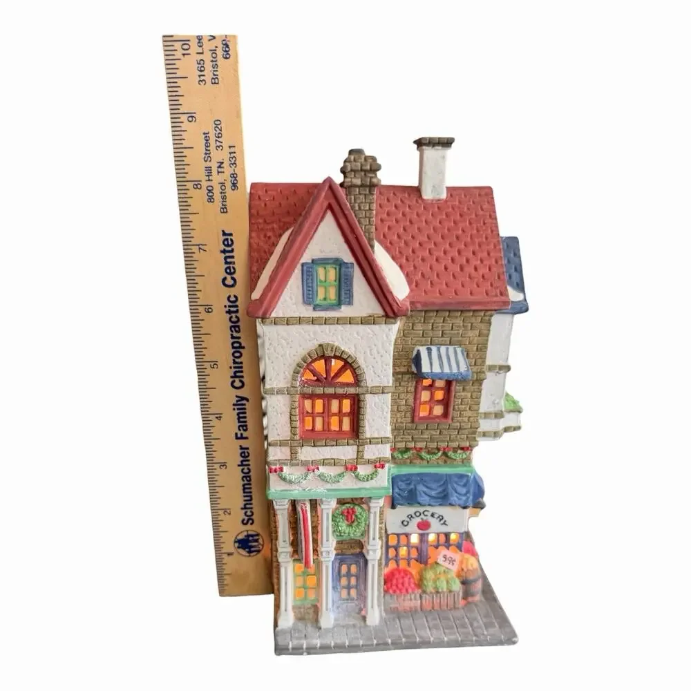VTG ORIGINAL 1988 Dept 56 “Corner Grocer”Christmas In The City Hank’s Market EUC